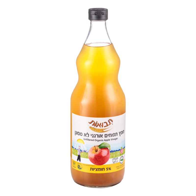 חומץ תפוחים אורגני לא מסונן ל'