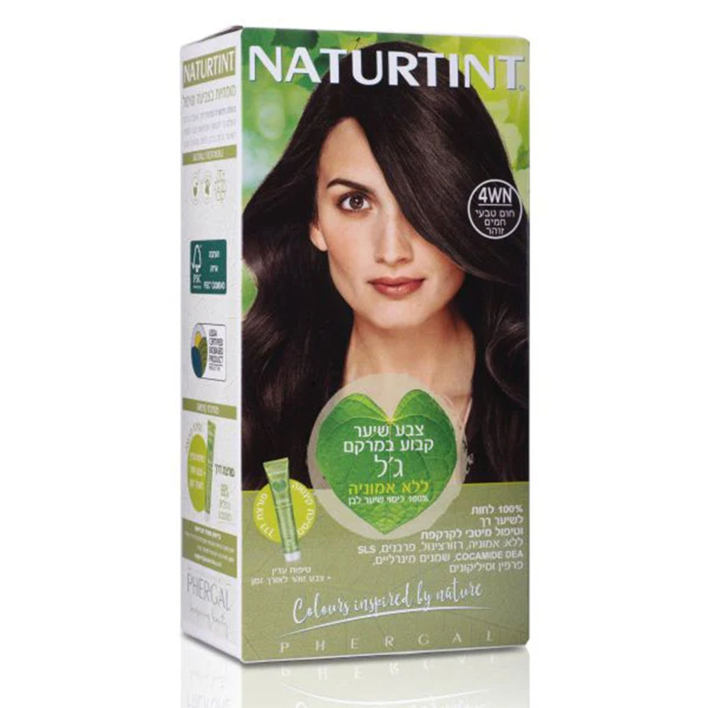 צבע לשיער נטורטינט 4WN חום טבעי חמים זוהר