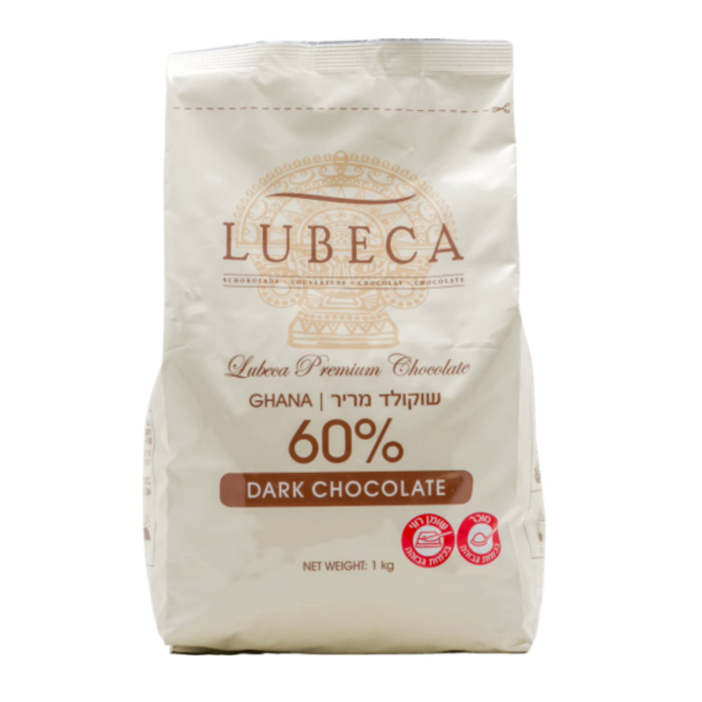 מטבעות שוקולד מריר לובקה 60% 1 ק"ג